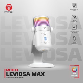 Fantech LEVIOSA MAX MCX03 Professional RGB Condenser Microphone, Noise Reduction, Pure Precision, USB-C Interface