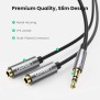 UGREEN Audio Cable Spliter 3.5mm male to 2 female 3.5mm Braid - AV123 10532