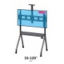 Movable Floor TV Stand with Wheels - Sturdy and Adjustable, Fits 55 to 120 Inch Screens, Premium Quality R12