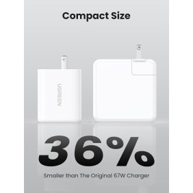 UGREEN 65W Triple Port USB-A + 2*USB-C Smart & Fast Charger for Phones, Tablets, Ipads, Laptops & MacBooks - CD275 90496