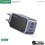 UGREEN 65W GaN Tech Chip, Triple Port Charger for Phones, Tablets, Ipads, Laptops & MacBooks - X553 35042