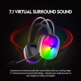 Fantech HG29 AURORA, USB 7.1 Virtual surround sound Gaming Headset With RGB lighting