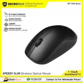 Micropack M-721W Speedy Slim Wireless Office Mouse (Black)