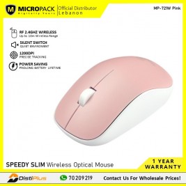 Micropack M-721W Speedy Slim Wireless Office Mouse (Pink)