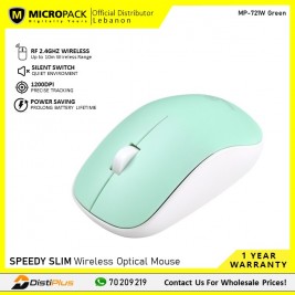 Micropack M-721W Speedy Slim Wireless Office Mouse (Green)