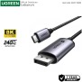 UGREEN USB-C Male to Diplay Port Male Braided Cable, Support 8K@60Hz, 4K@240Hz - CM556 25157 25839