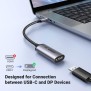 UGREEN USB-C Male to Display Port Female Braided Convertor Support 8k@60Hz, 4K@240Hz - CM654 15575