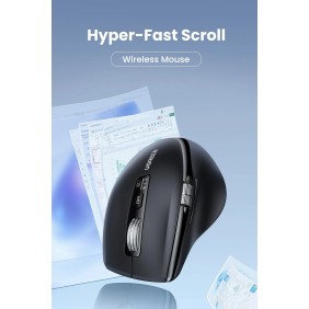 UGREEN Dual Mode Bluetooth & Wireless Mouse, 5000DPI, Ergonomic Shape with side thumb Wheel, 2Modes for Win & MacOS - M751 45792