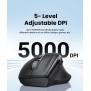 UGREEN Bluetooth Silent Wireless Mouse 5000DPI, Ergonomic Shape with side thumb Wheel, 2 Modes for Win & MacOS- M751 4792