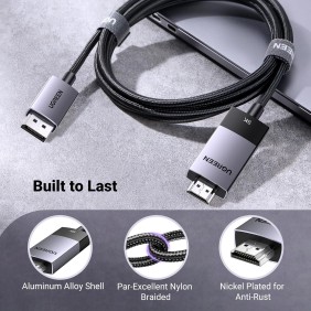 UGREEN Display Port Male 1.4 To HDMI 2.1 Male 8K Braided Cable - DP115 80397