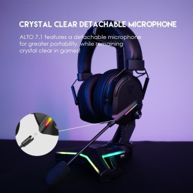 Fantech HG26 ALTO, USB 7.1 Virtual surround sound Gaming Headset With RGB lighting, Detachable Microphone & Powerful Sound