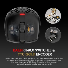 Fantech  XD7 Aria GO Mouse, 3 Mode Connection Wired, Bluetooth & Wireless, 26000DPI, Ultra light weight, Built-in Battery