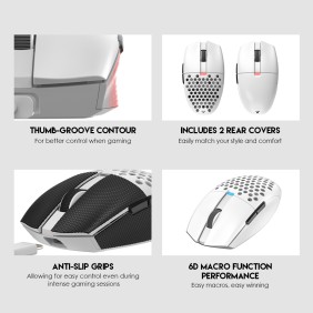 Fantech  XD7 Aria GO Mouse, 3 Mode Connection Wired, Bluetooth & Wireless, 26000DPI, Ultra light weight, Built-in Battery