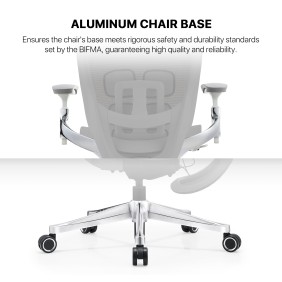 FANTECH OC2 Advanced Ergonomic Mesh Chair with Customizable Comfort Gray