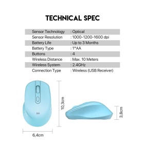 FANTECH W606 GO: Productive Wireless Mouse for Everyday Tasks