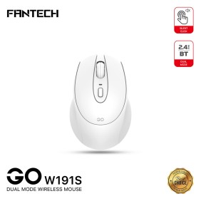 FANTECH W191S GO: Dual Mode Bluetooth & Wireless Mouse, Silent Click, Can connect to 2 devices simultaneously