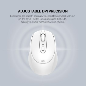 FANTECH W191S GO: Dual Mode Bluetooth & Wireless Mouse, Silent Click, Can connect to 2 devices simultaneously