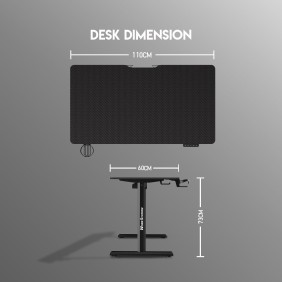 FANTECH WS311 Work Station, Adjustable Height Desk with Powerful Electrical Motor and Stable Design, load up to 60KG (White)