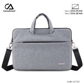 CANVASARTISAN Slim Laptop Bag L3-C12 Light Gray, Durable...