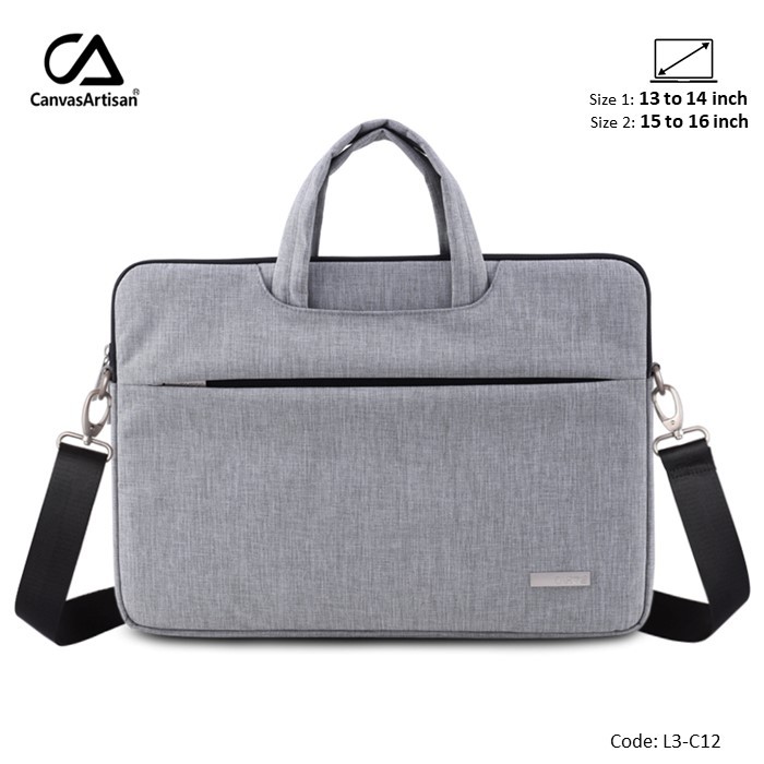 EQ2029 - Kono Structured Slim 13.5 inch Laptop Sleeve - Grey