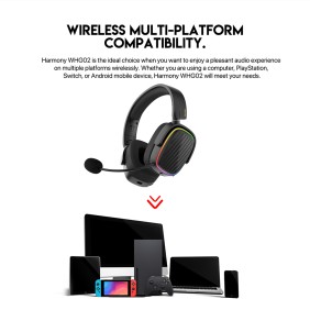 FANTECH WHG02 Harmony: Tri Mode Bluetooth, Wired, USB Wireless Headset