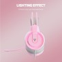 Fantech HQ53 FLASH Gaming Headset with LED Red Illumination and Crystal Clear Audio (Pink)