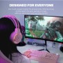 Fantech HQ53 FLASH Gaming Headset with LED Red Illumination and Crystal Clear Audio (Pink)