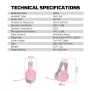 Fantech HQ53 FLASH Gaming Headset with LED Red Illumination and Crystal Clear Audio (Pink)