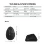 FANTECH W195 GO COMFY, Vertical Mouse, Dual Mode Bluetooth & Wireless, Silent Click