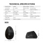 FANTECH W195R GO COMFY, Vertical Mouse, Dual Mode Bluetooth & Wireless, Silent Click