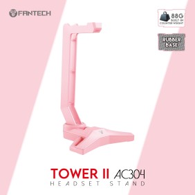 Fantech AC304 Tower II: Headset Stand for Organized Gaming Setup (Pink)