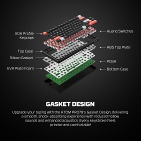 FANTECH MK917 ATOM PRO79, 3 Modes: Bluetooth, Wireless & Wired, Built-in Battery, Mechanical Gaming Keyboard