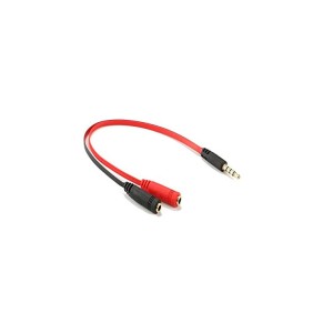 Audio Cable Convertor 2x3.5mm female to 1 x 3.5mm Male