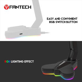 Fantech AC3001S RGB Tower: Headset Stand for Organized Gaming Setup Red