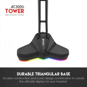 Fantech AC3001S RGB Tower: Headset Stand for Organized Gaming Setup Red