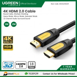 4K HDMI 2.0 Round Cable UGREEN HD101 - 10115 - 10129