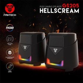 Fantech GS205 HELLSCREAM: USB Powered Gaming & Music Speaker with RGB Lighting