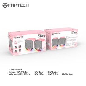 Fantech GS202 SONAR: USB Powered Gaming & Music Speaker with RGB Lighting Pink Sakura Edition