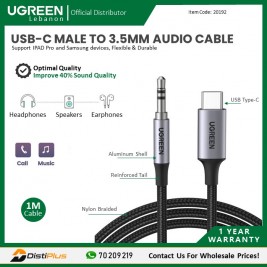 USB-C MALE TO 3.5MM AUDIO CABLE, 1M, Hi-Fi sound quality,...