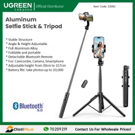 Dual Function Selfie Stick & Tripod with Bluetooth...