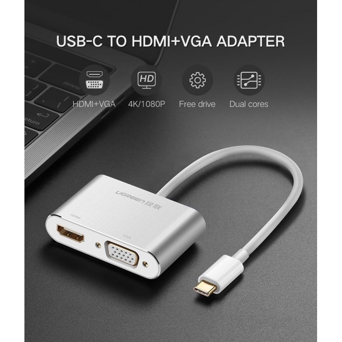 USB-C to 4k HDMI + VGA Converter UGREEN MM123 - 30843