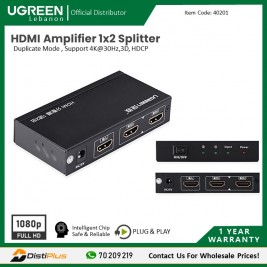 4K, HDMI Amplifier 1x2 Splitter  UGREEN 40201EU