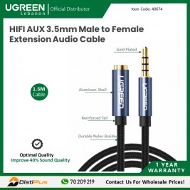 3.5mm Male to Female Extension Audio Cable - Nylon...