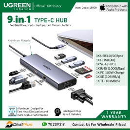 9-in-1 USB-C HUB Docking Station Adapter (4k HDMI +...