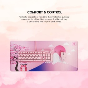 Fantech MP905 ATO, Gaming and Office Mousepad, XX-Large Size: 90cmx40cmx0.4cm, Pink Sakura Edition