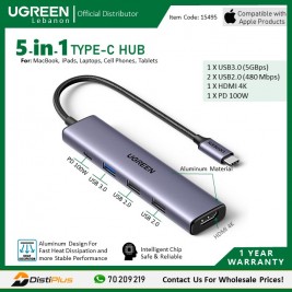 5-in-1 USB-C HUB Docking Station Adapter (With PD) Ugreen...