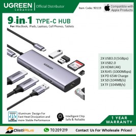9-in-1 USB-C HUB Docking Station Adapter UGREEN CM490 -...