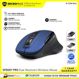 Micropack M-752W Speedy Pro Wireless Office Mouse (Blue)