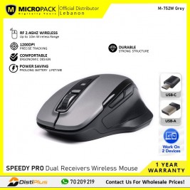 Micropack M-752W Speedy Pro Wireless Office Mouse (Grey)