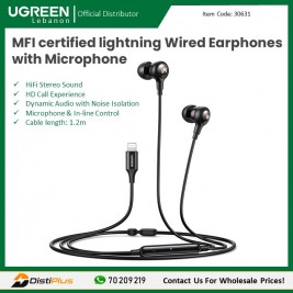 MFI certified lightning Wired Earphones with Microphone,...